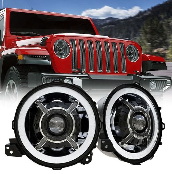 2 Stk 9 tommer Led forlygte High Low Beam Day Running Light For For Jeep Wrangler JL