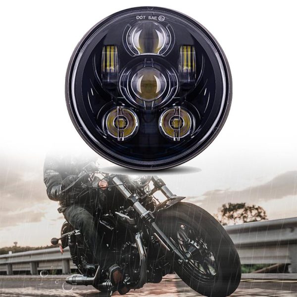 75 tommer rund LED-projektorlys til Harley motorcykler