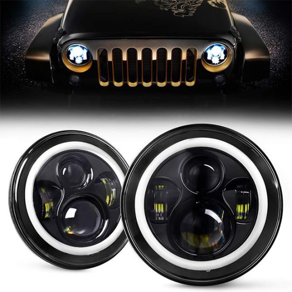 7 tommer led halo lys til jeep Wrangler JK CJ TJ Harley Davidson Hummer H2 Royal Enfield biltilbehør