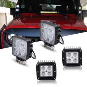 E-Mark 16w LED Arbejdslampe / oversvømmelse Beam Square Arbejdslampe til off-road til jeep