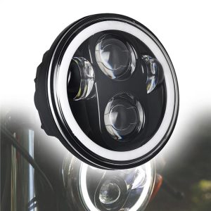 Morsun 40w 5 3/4 tommer LED forlygte projektor til Harley Davidson Motorcykel Forlygter Black Chrome