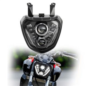 MorSun Motorcykel LED-forlygte til Yamaha MT 07 FZ 07 MT07 MT-07 FZ-07 2014 plus DRL Lights Projektor